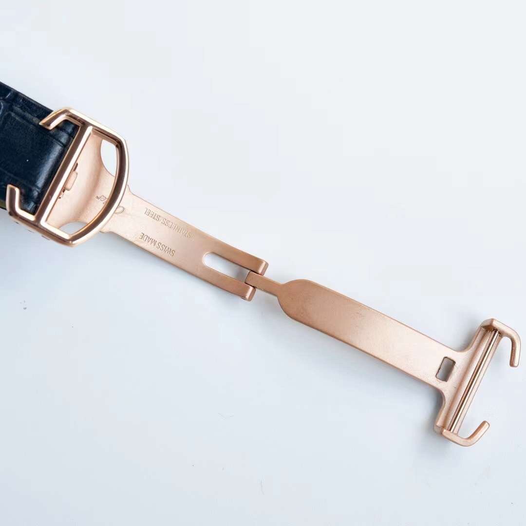 CARTIER DRIVE DE CARTIE SECOND TIME ROSE GOLD CASE LEATHER