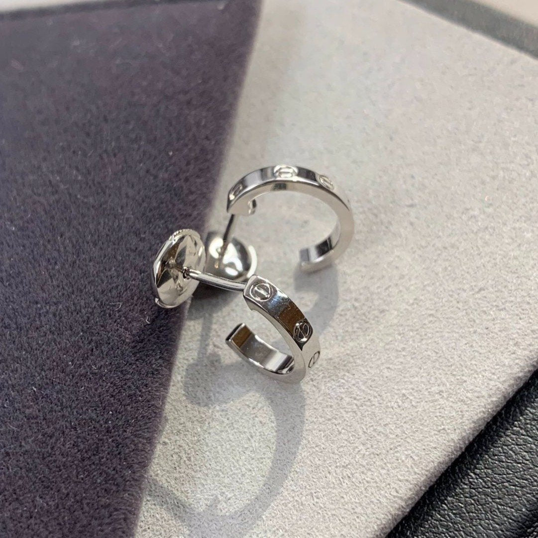 CARTIER LOVE EARRINGS 2.65MM SILVER