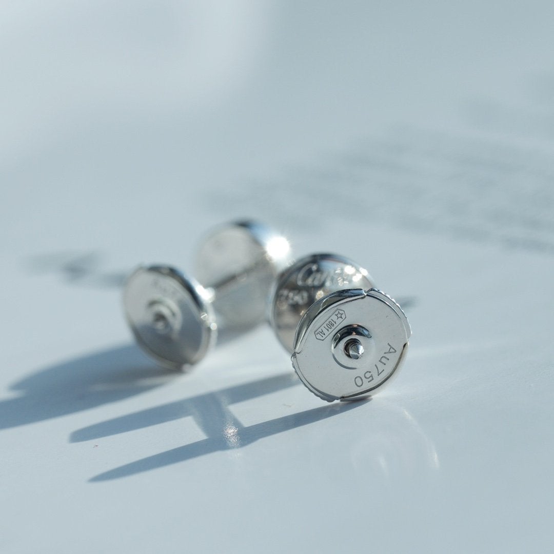 CARTIER LOVE EARRINGS SILVER 7.2MM