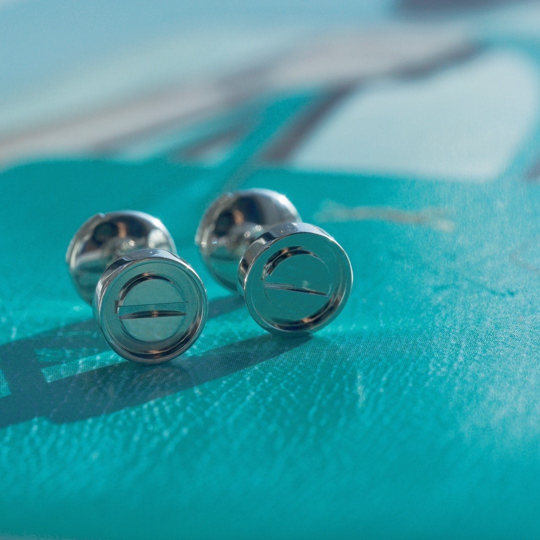 CARTIER LOVE EARRINGS SILVER 7.2MM