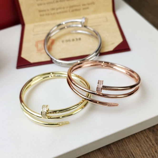 CARTIER JUSTE BRACELET 3.5MM DOUBLE ROW DIAMOND