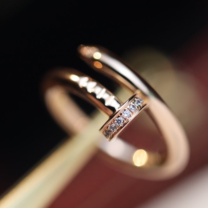 CARTIER JUSTE RING 2.65MM PINK GOLD DIAMOND
