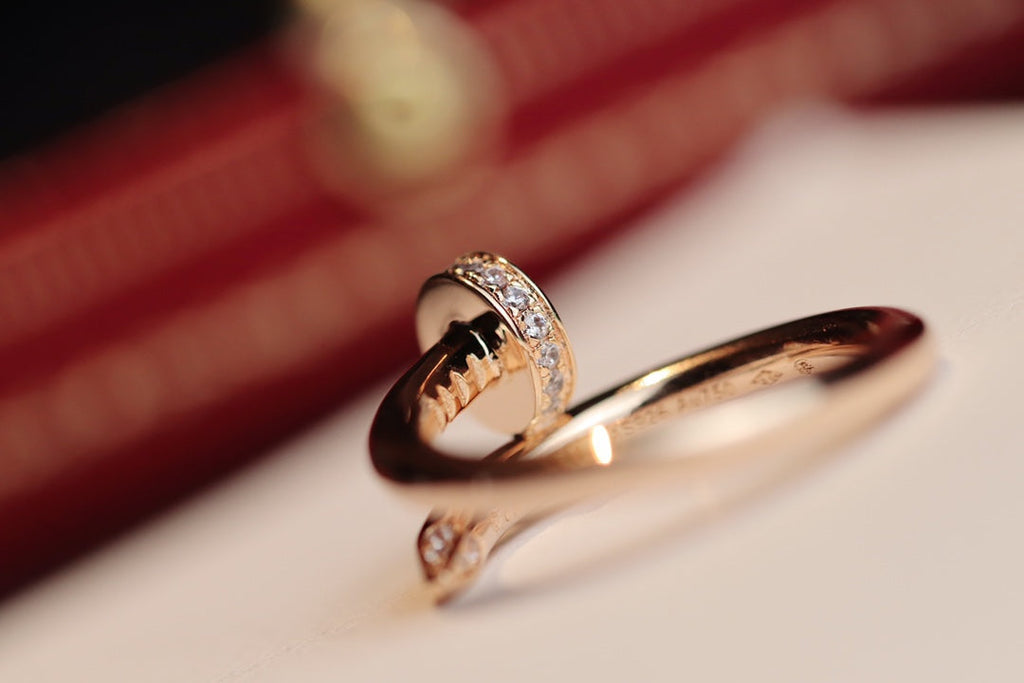 CARTIER JUSTE RING 2.65MM PINK GOLD DIAMOND