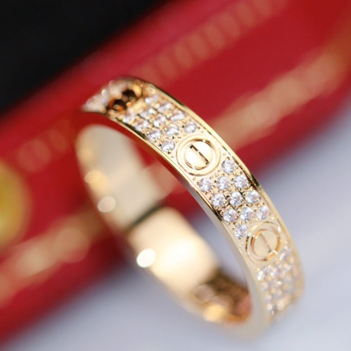 CARTIER LOVE RING 3.6MM DIAMOND PAVED