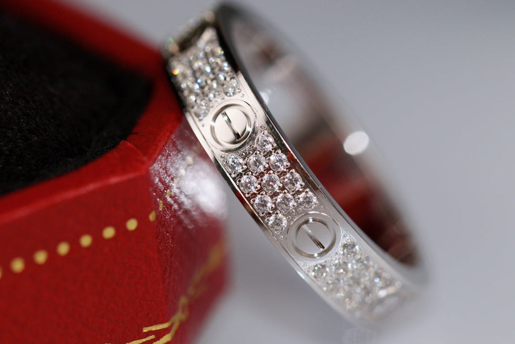 CARTIER LOVE RING 3.6MM DIAMOND PAVED