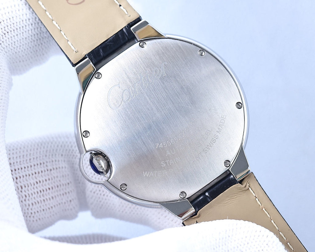 CARTIER BALLON BLEU 36MM OPEN HEART PINK DIAMOND NUMERALS