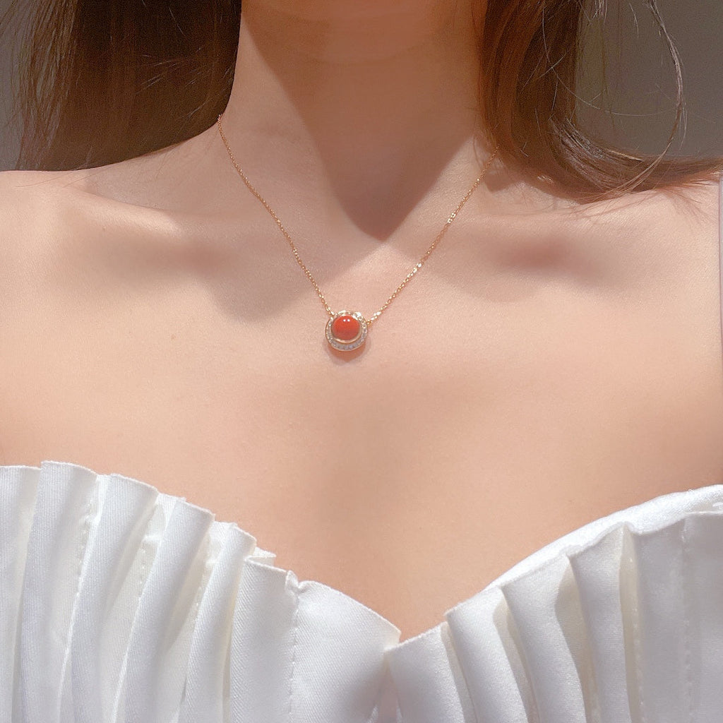 PIAGET POSSEISION CARNELIAN DIAMOND NECKLACE