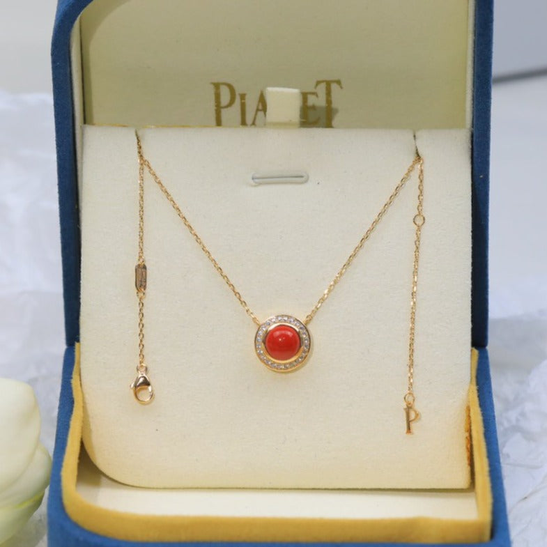 PIAGET POSSEISION CARNELIAN DIAMOND NECKLACE