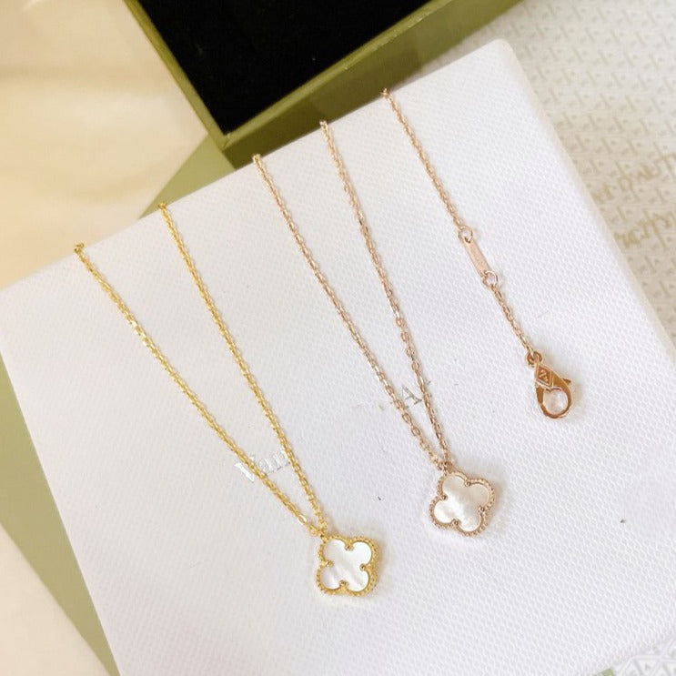 Van Cleef & Arpels CLOVER PEDANT MINI MOP NECKLACE