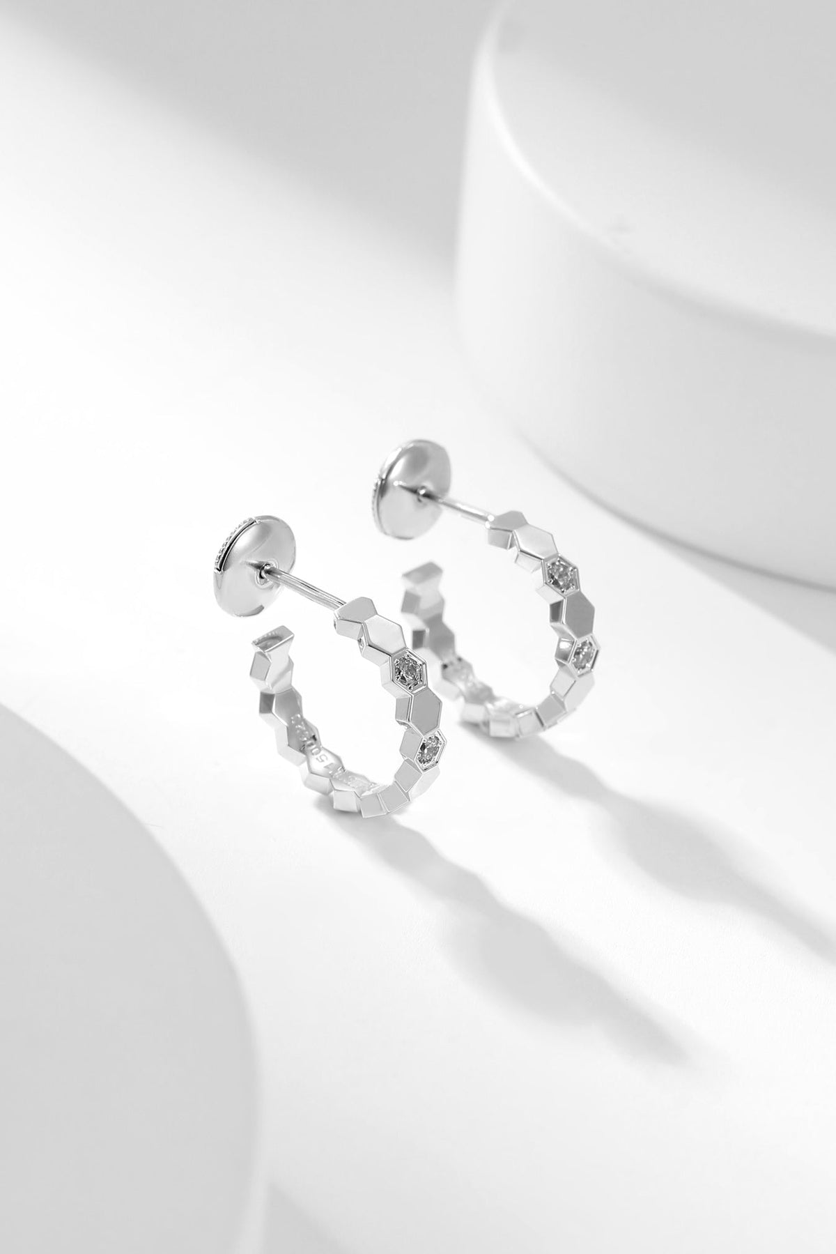 CHAUMET BEE LOVE DIAMOND HOOP EARRINGS