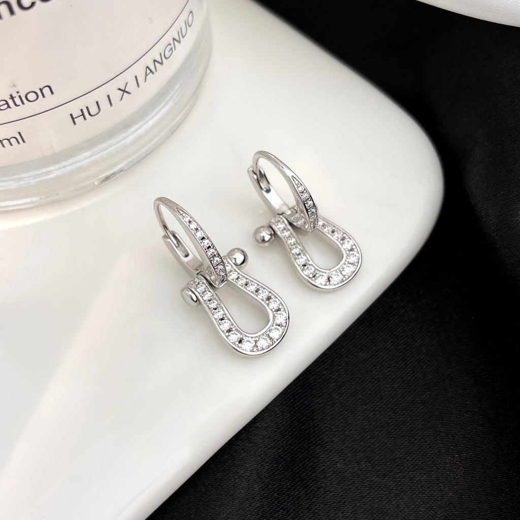FRED FORCE 10 FULL DIAMOND DROP EARRINGS MEDIUM MODEL