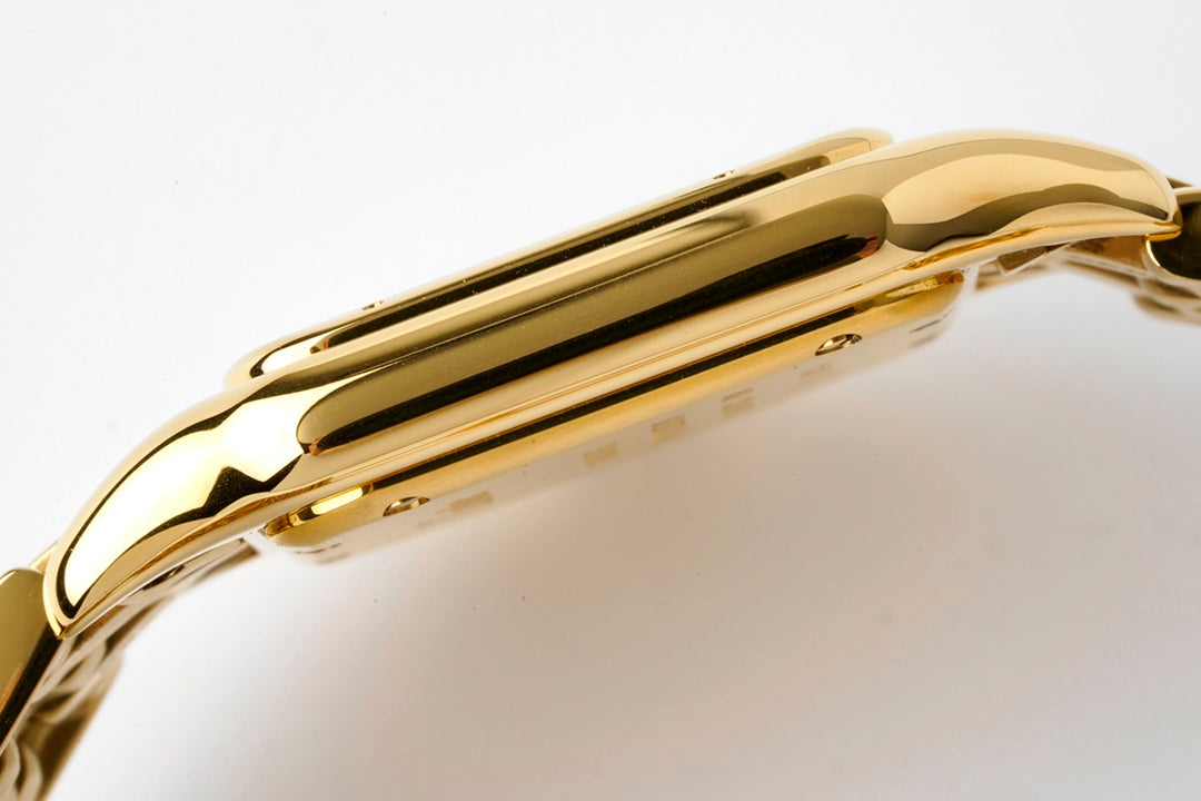CARTIER PANTHERE 27MM GOLD CASE WHITE DIAL