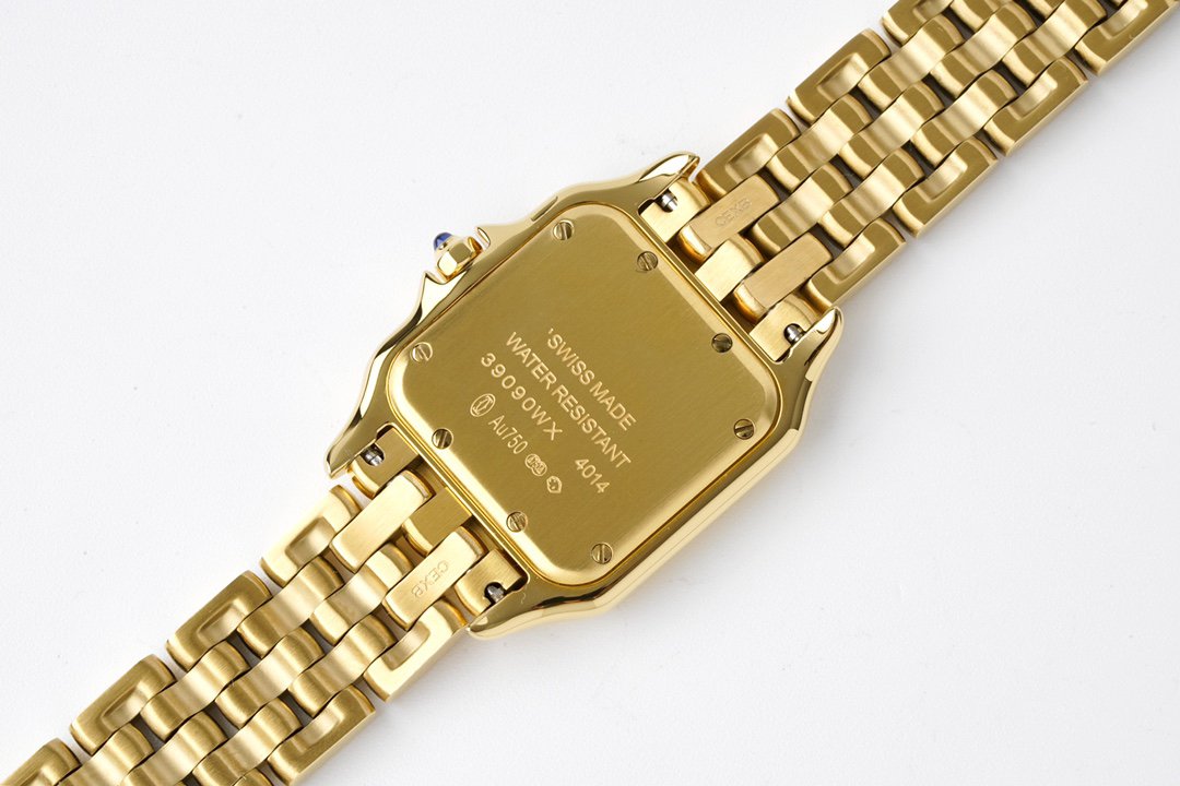 CARTIER PANTHERE 27MM GOLD CASE WHITE DIAL