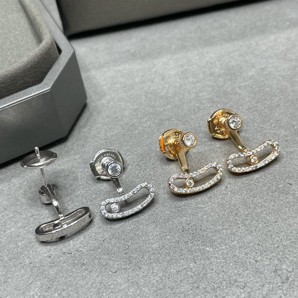 MESSIKA MOVE UNO PINK GOLD DIAMOND EARRINGS