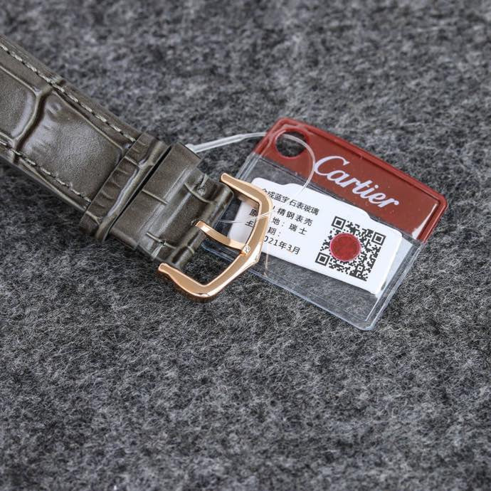 CARTIER SANTOS DUMONT LADY PINK GOLD CASE CROCODILE STRAP