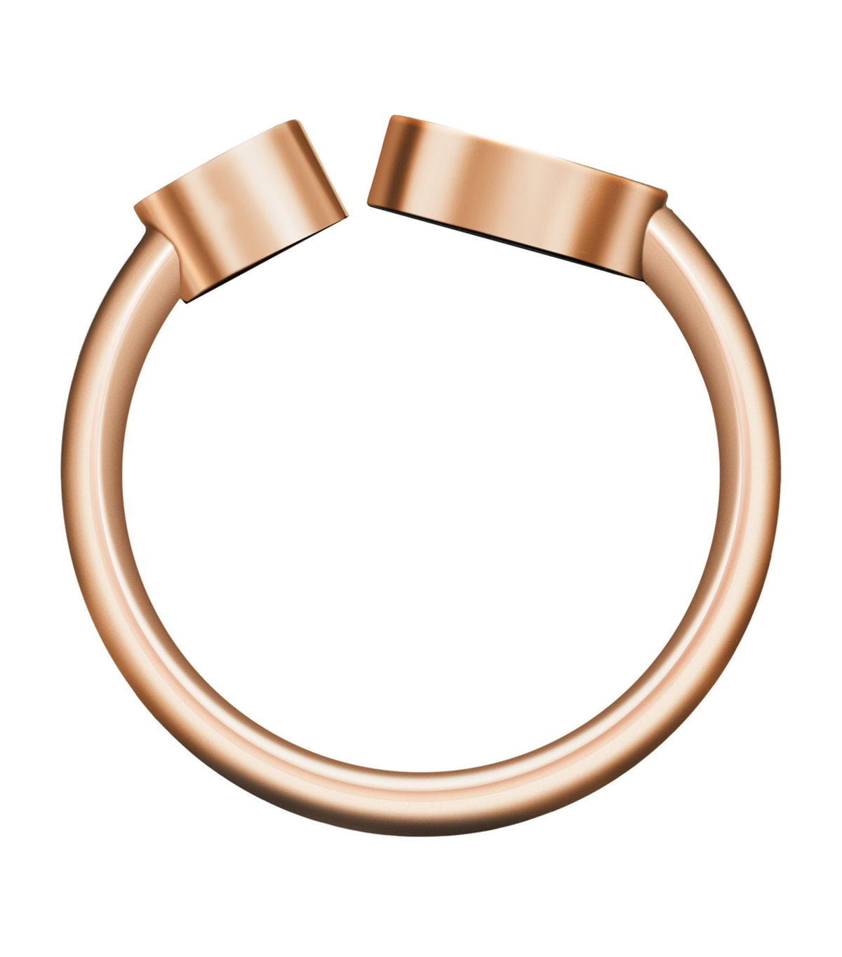 CHOPARD HAPPY HEART ONYX RING PINK GOLD