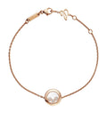 CHOPARD HAPPY HEART BRACELET PINK GOLD 3 DIAMOND