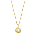 CHOPARD HAPPY PEDANT GOLD 3 DIAMOND NECKLACE