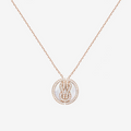 FRED CHANCE INFINIE LUCKY MEDALS PINK GOLD NECKLACE
