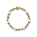 TIFFANY LINK BRACELET GOLD WITH FRESHWATER PEARLS