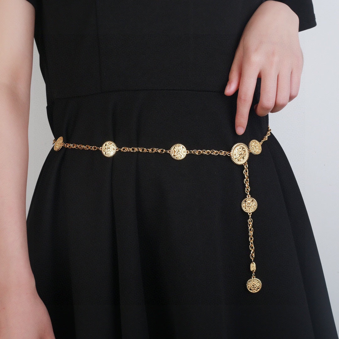 CHANEL 25S GOLD CHAIN BELT 610545