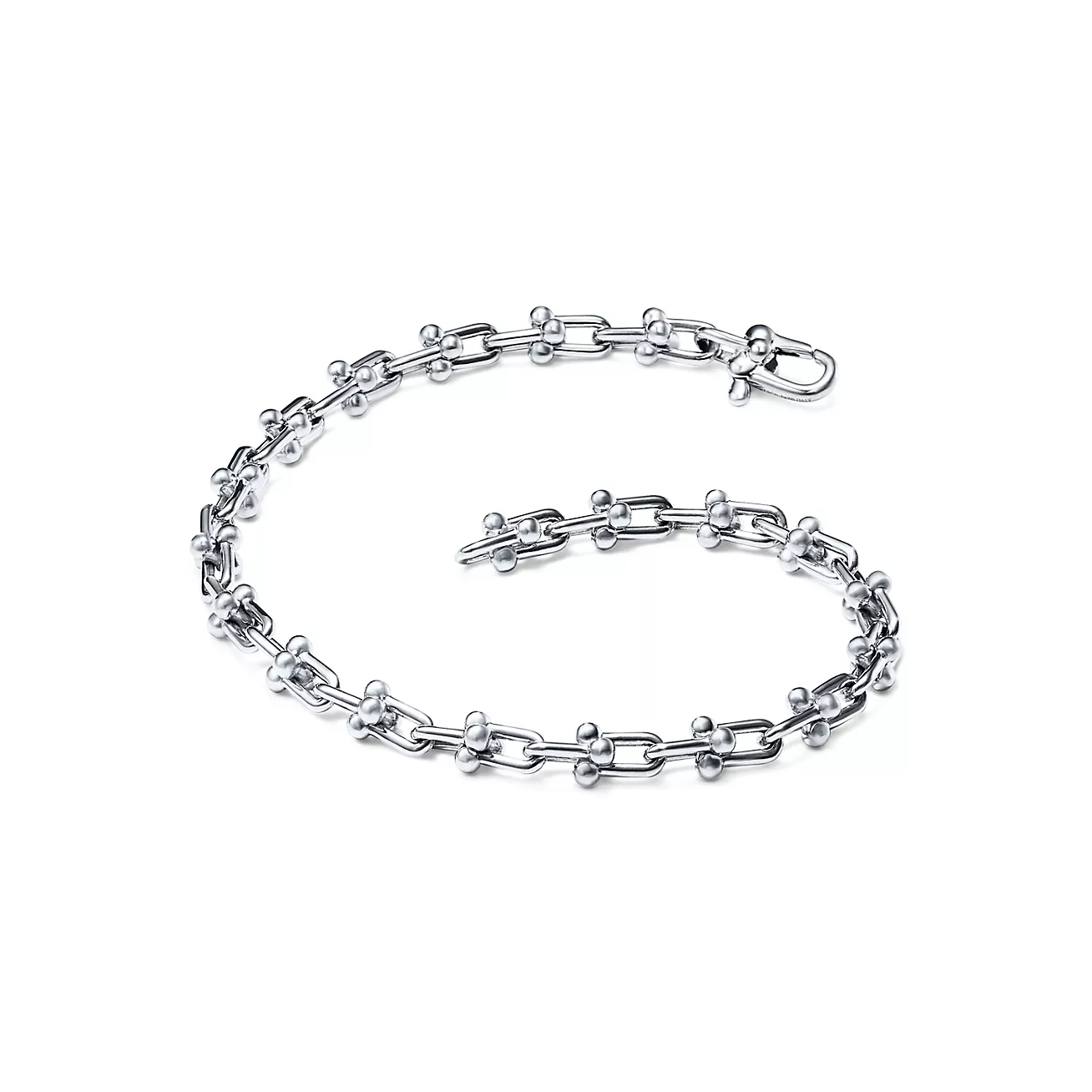 TIFFANY HARDWEAR MICRO LINK 44 MOTIF SILVER BRACELET