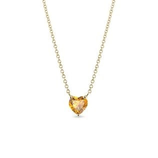 GRAFF HEART SHAPE SILVER YELLOW DIAMOND NECKLACE