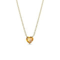 GRAFF HEART SHAPE SILVER YELLOW DIAMOND NECKLACE