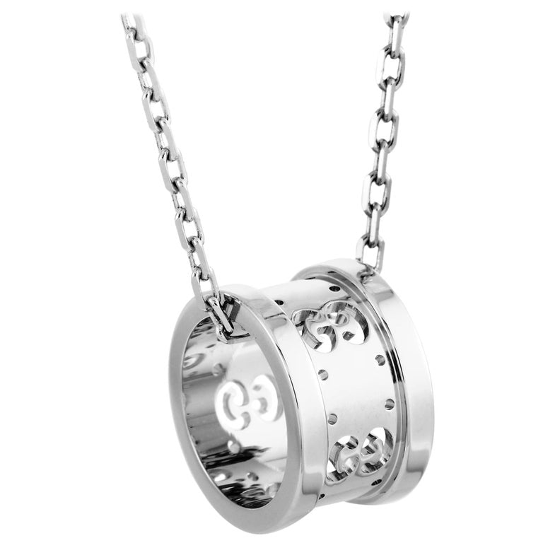 GUCCI NECKLACE  ICON WHITE GOLD