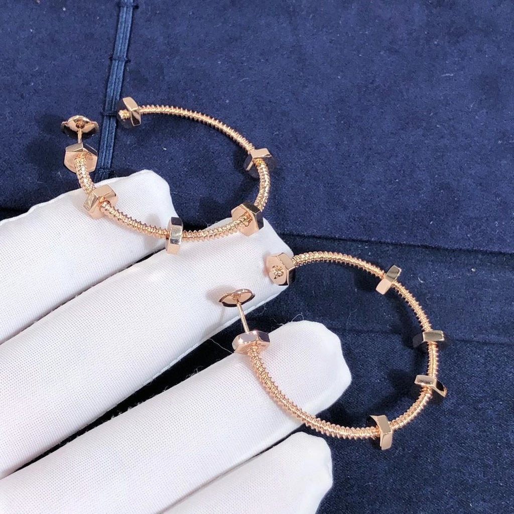 CARTIER NUTS AND BOLTS PINK GOLD EARRINGS