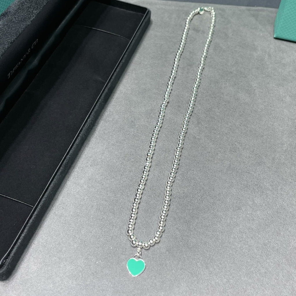 TIFFANY RETURN TO TIF SILVER BEAD NECKLACE