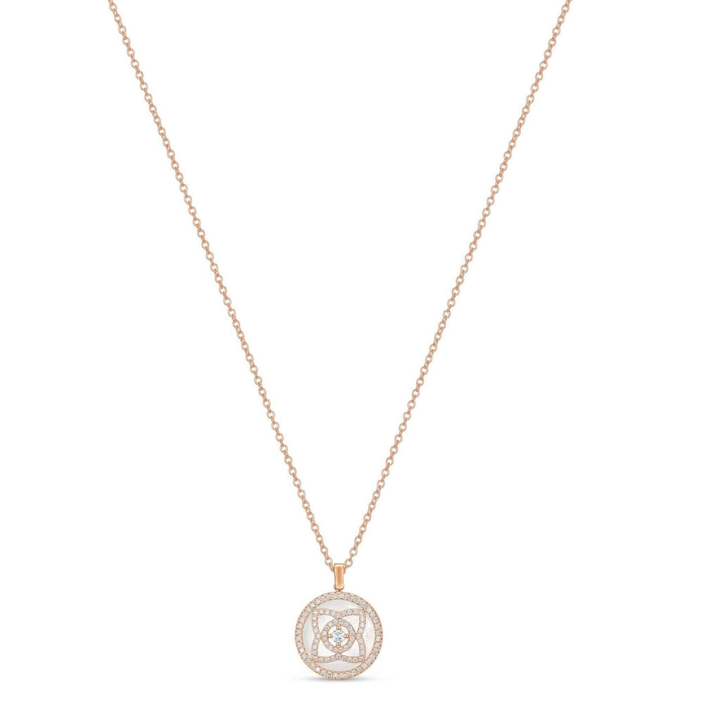 PIAGET LOTUS PINK GOLD MOP DIAMOND NECKALCE