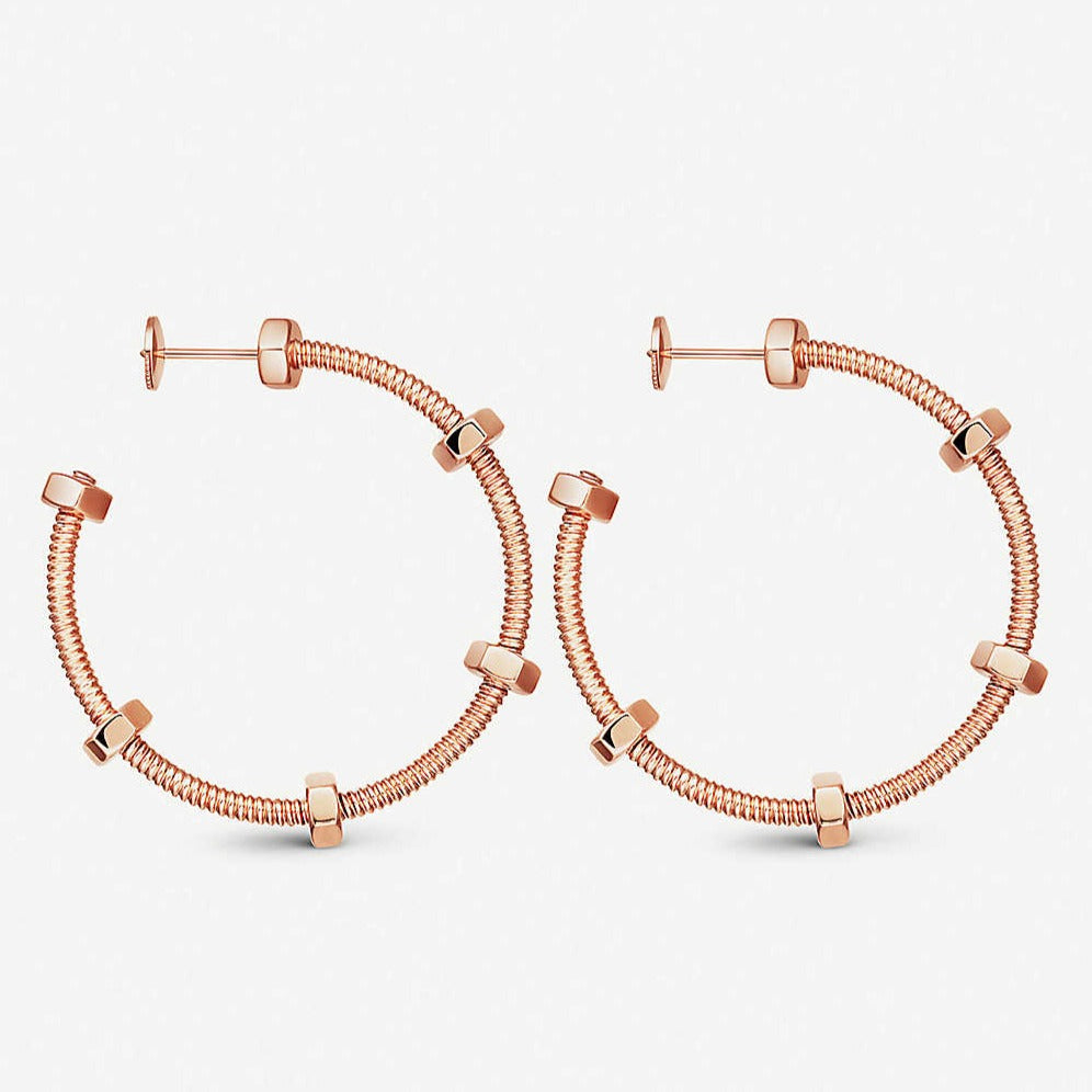 CARTIER NUTS AND BOLTS PINK GOLD EARRINGS