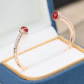 PIAGET POSSESSION PINK GOLD CARNELIAN DIAMOND OPEN BRACELET