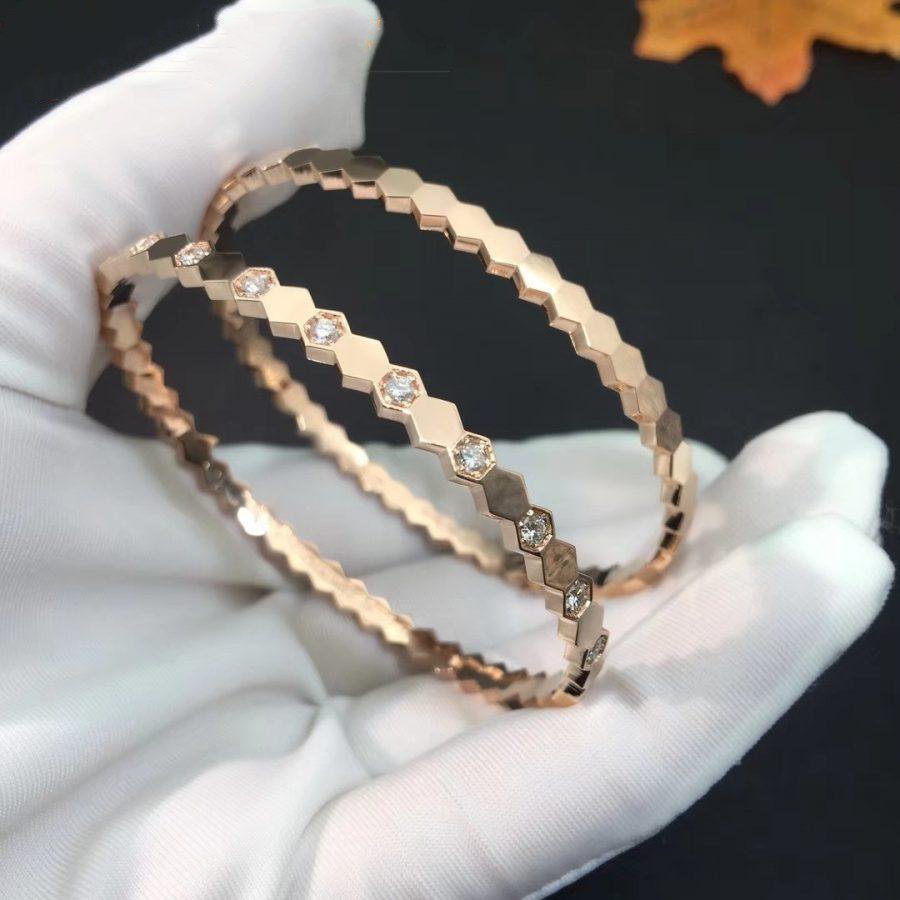 CHAUMET BEE LOVE PINK GOLD DIAMOND BRACELET