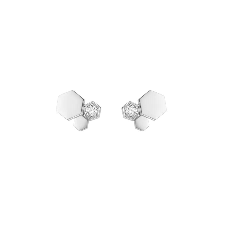 CHAUMET BEE LOVE SILVER DIAMOND EARRINGS