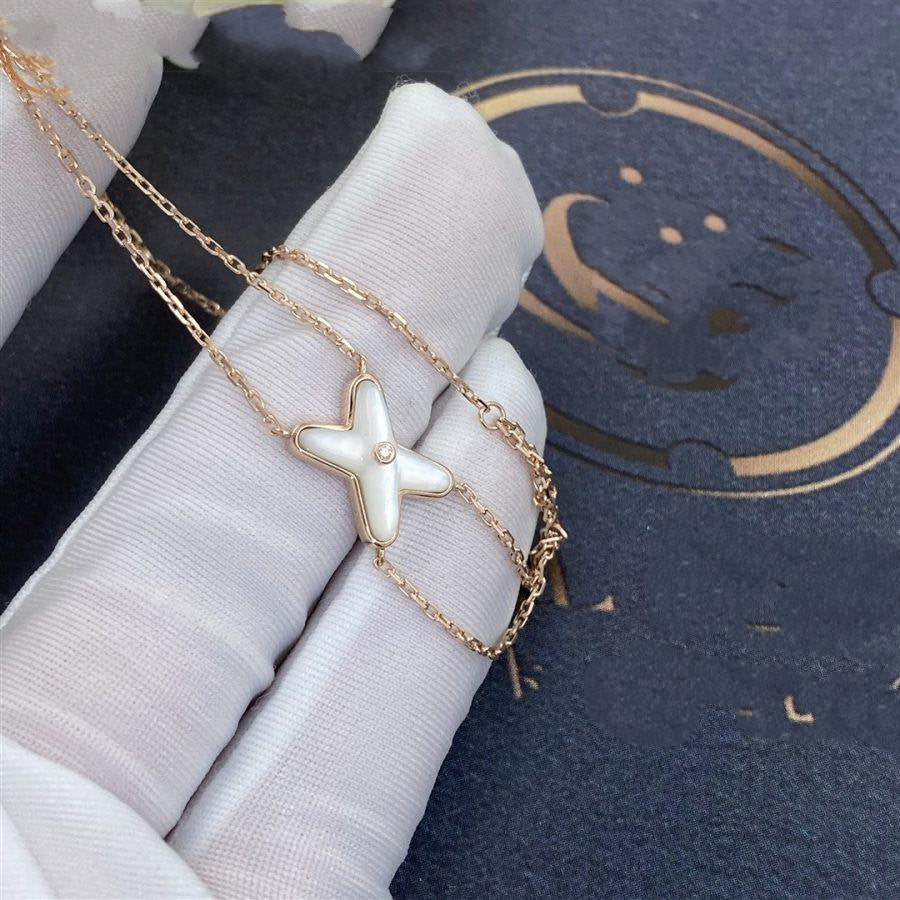 CHAUMET JEUX BRACELET WHITE MOP PINK GOLD 1 DIAMOND