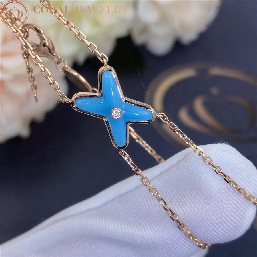CHAUMET JEUX BRACELET TURQUOISE PINK GOLD 1 DIAMOND