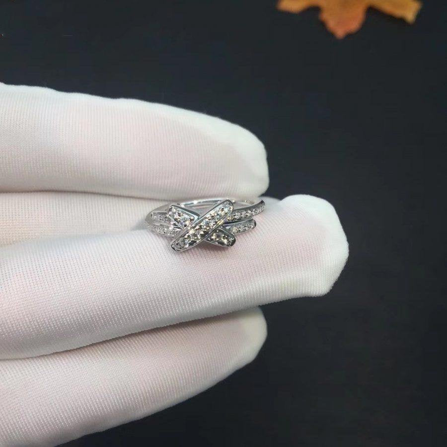 CHAUMET JEUX DE SILVER DIAMOND RING
