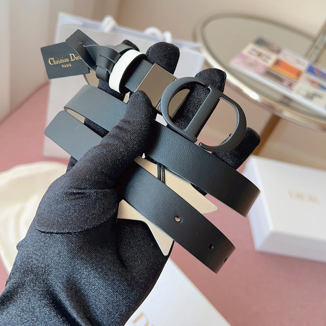 DIOR 25S BELT 20 MM IN BLACK CALFSKIN 618008