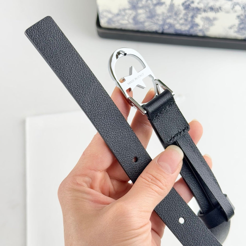 DIOR 25S BELT 20 MM IN BLACK CALFSKIN 564604