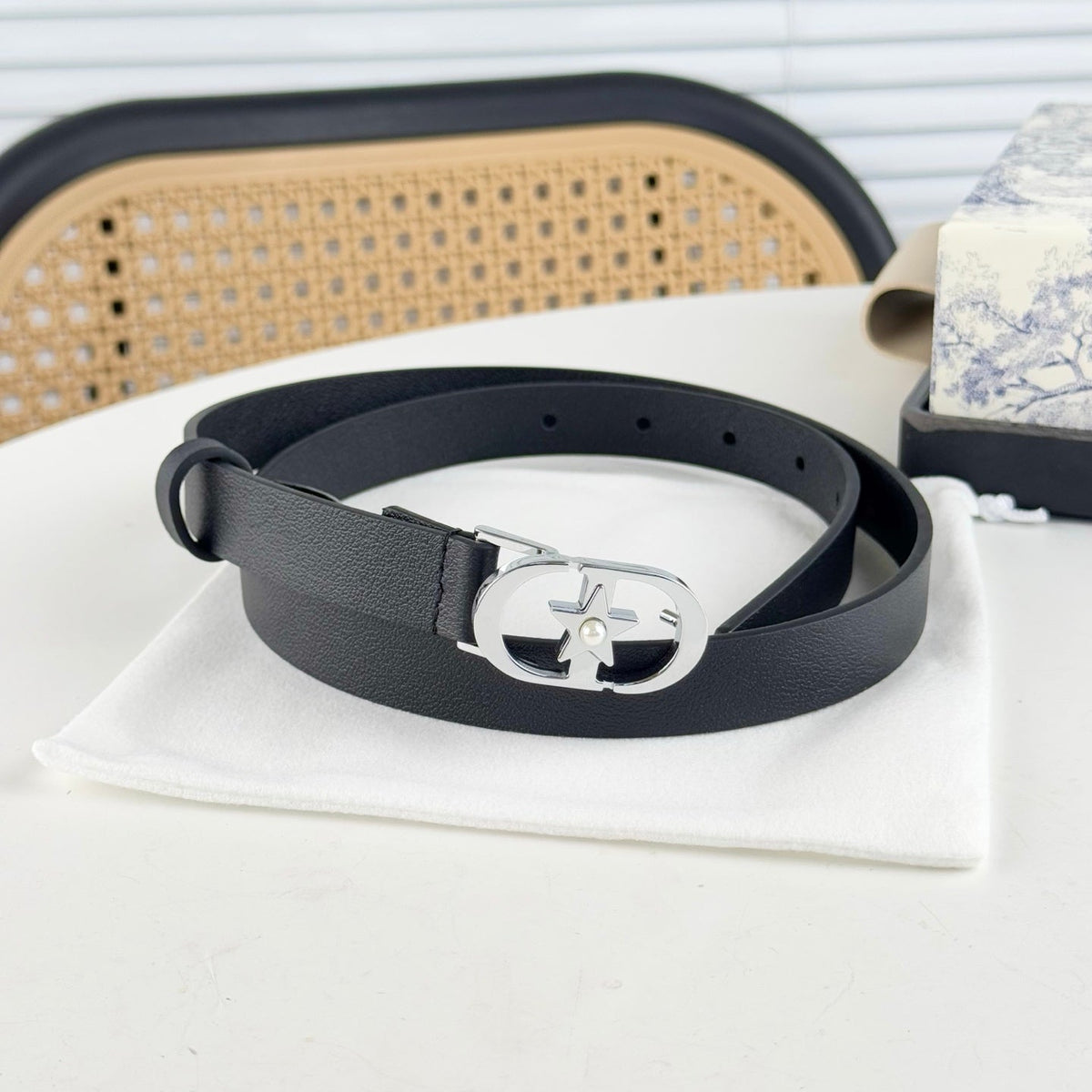DIOR 25S BELT 20 MM IN BLACK CALFSKIN 564604