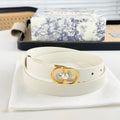 DIOR 25S BELT 20 MM IN WHITE CALFSKIN 564607