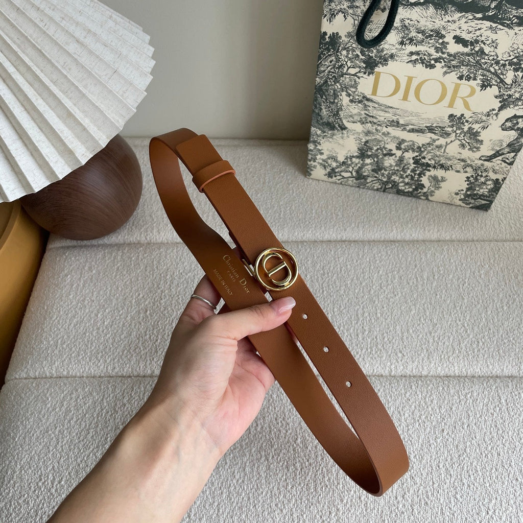 DIOR 25S BELT 25 MM IN BROWN CALFSKIN 572162