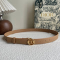 DIOR 25S BELT 25 MM IN LIGHT BROWN CALFSKIN 572164