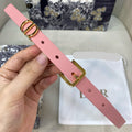DIOR 25S BELT 15 MM IN PINK CALFSKIN 559724