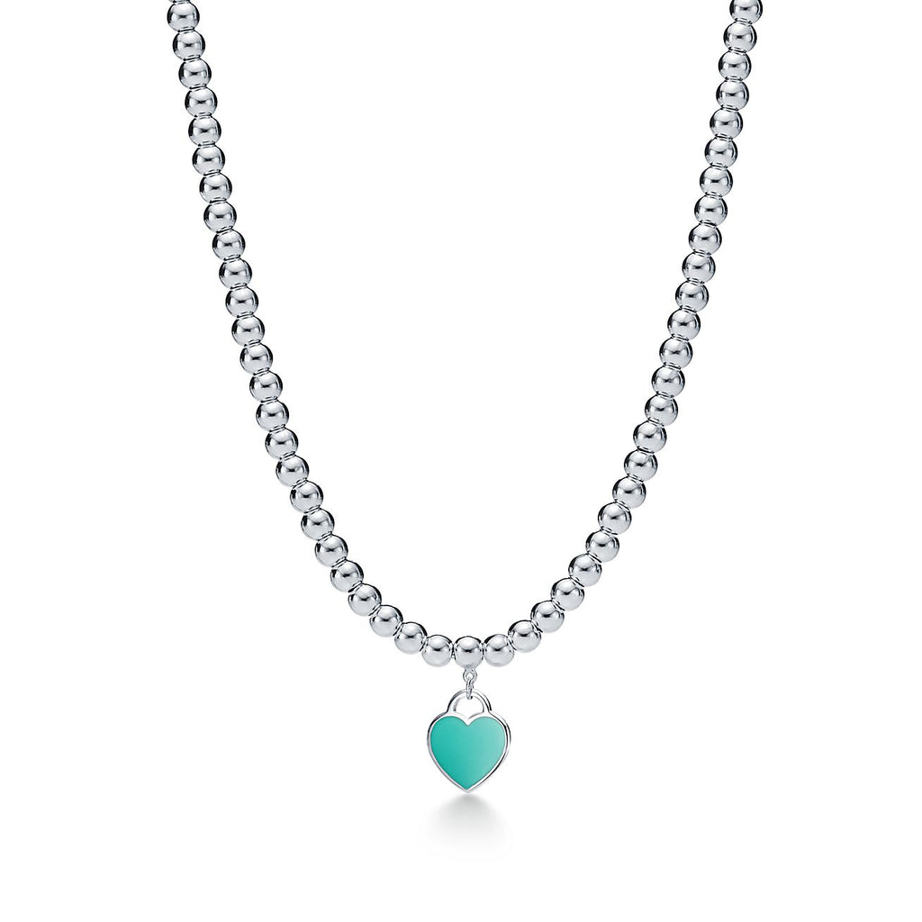 TIFFANY RETURN TO TIF SILVER BEAD NECKLACE