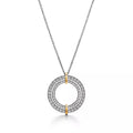 TIFFANY EDGE DIAMOND GOLD SILVER NECKLACE
