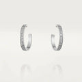 CARTIER LOVE DIAMOND SILVER HOOP EARRINGS