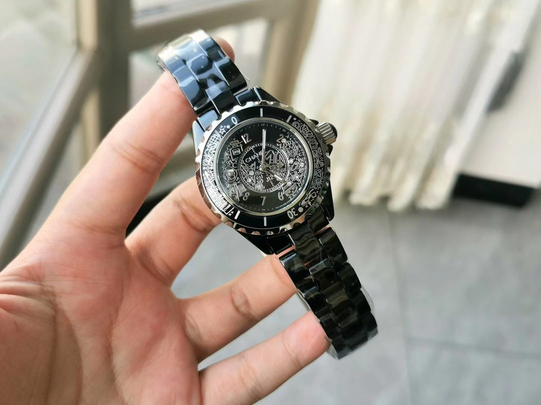 CHANEL J12 Quartz 20Th Anniversary Black Ceramic